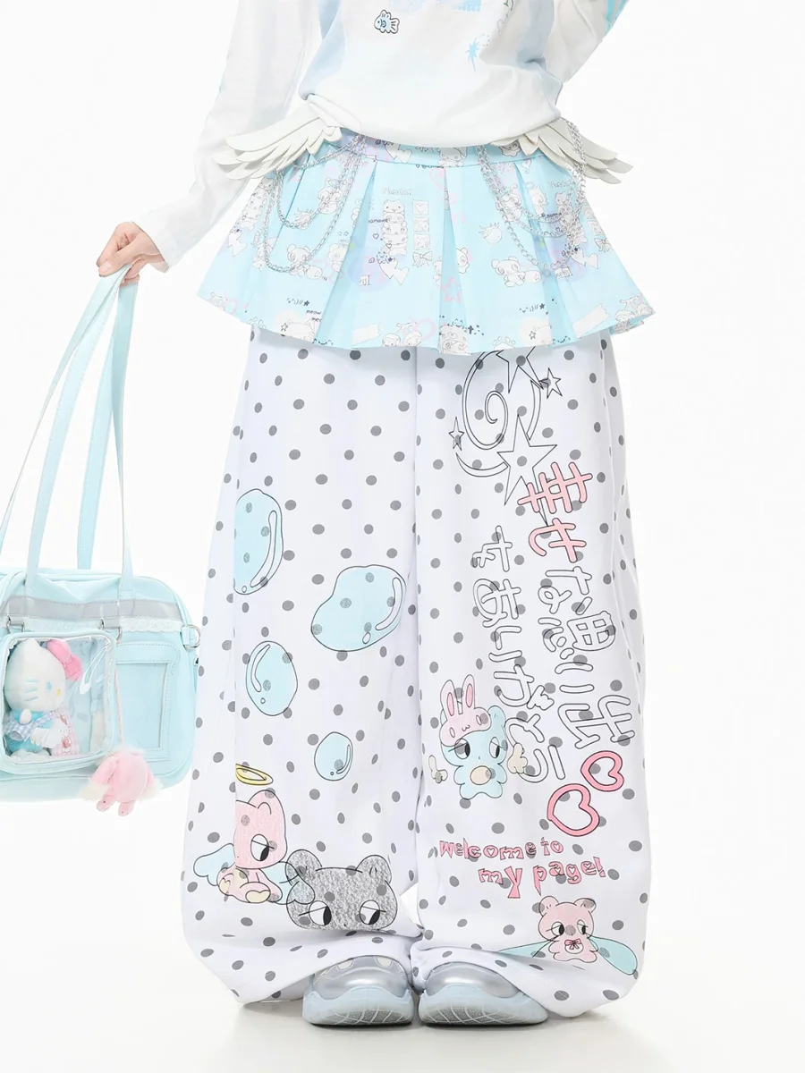 Languid Park | Polka Dot Wide Leg Pants Summer - 2