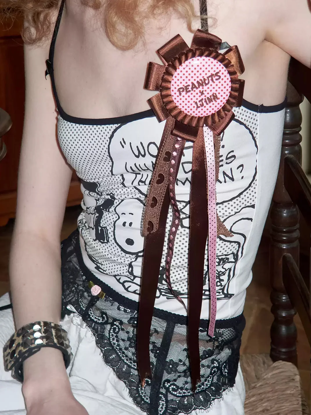1JINN STUDIO | Peanuts Collab Ribbon Badge Pin