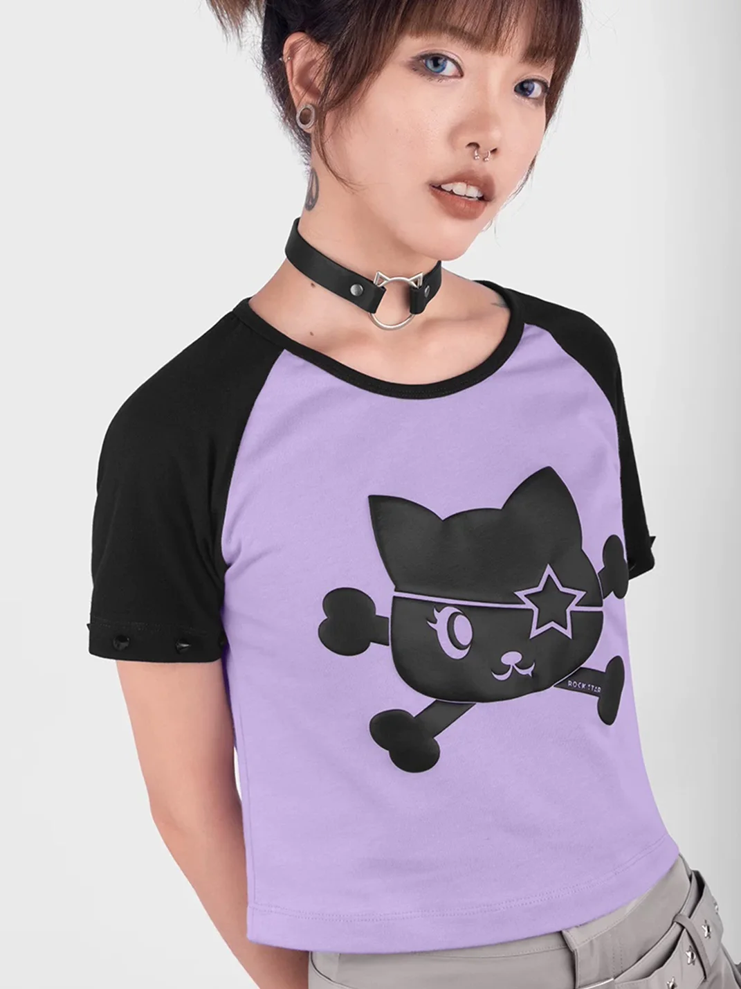 NIHONKIDS | Y2K Skull Raglan T-Shirt