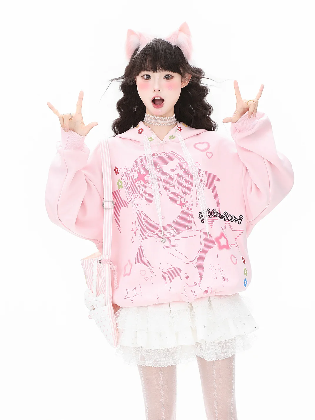 Languid Park | Cartoon Wings Hooded Sweatshirt