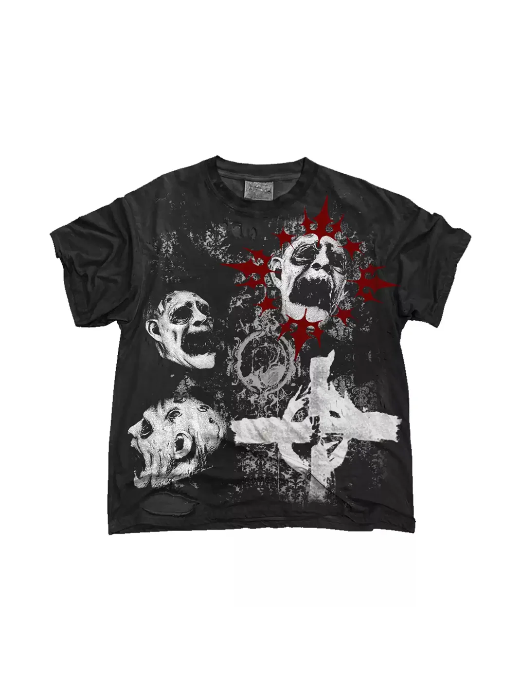 SHIBU | Distressed Gothic Graphic Short-Sleeve T-Shirt