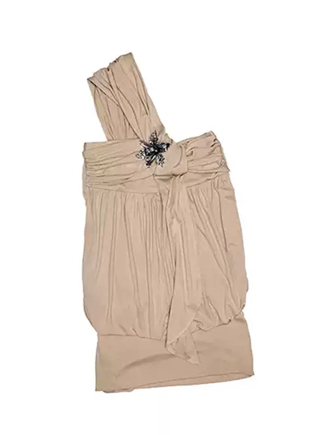 1JINN STUDIO | One-Shoulder Ruched Mini Dress