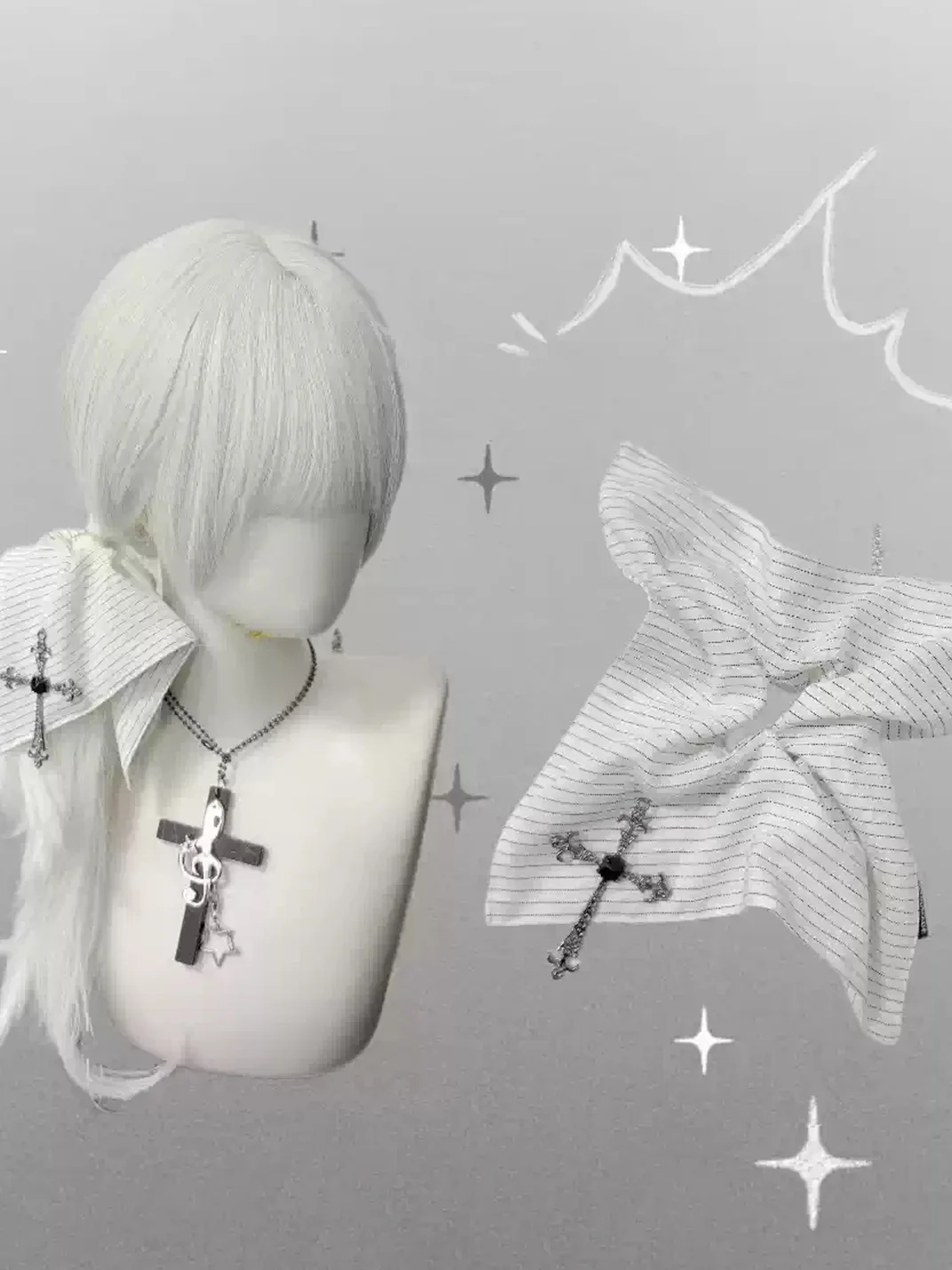 1GASTERINN | Cross Stripe Large Hair Tie