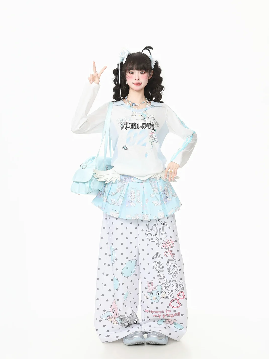 Languid Park | Polka Dot Wide Leg Pants Summer