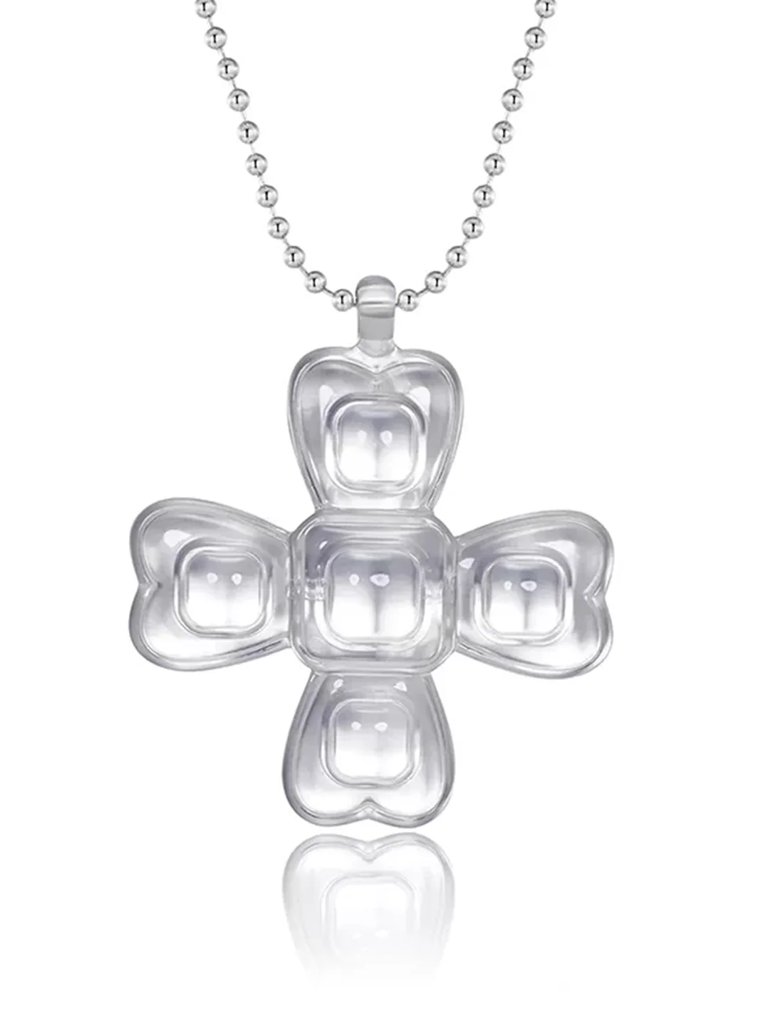 Tokokkino | Colorful Resin Four-Sided Bow Pendant Necklace