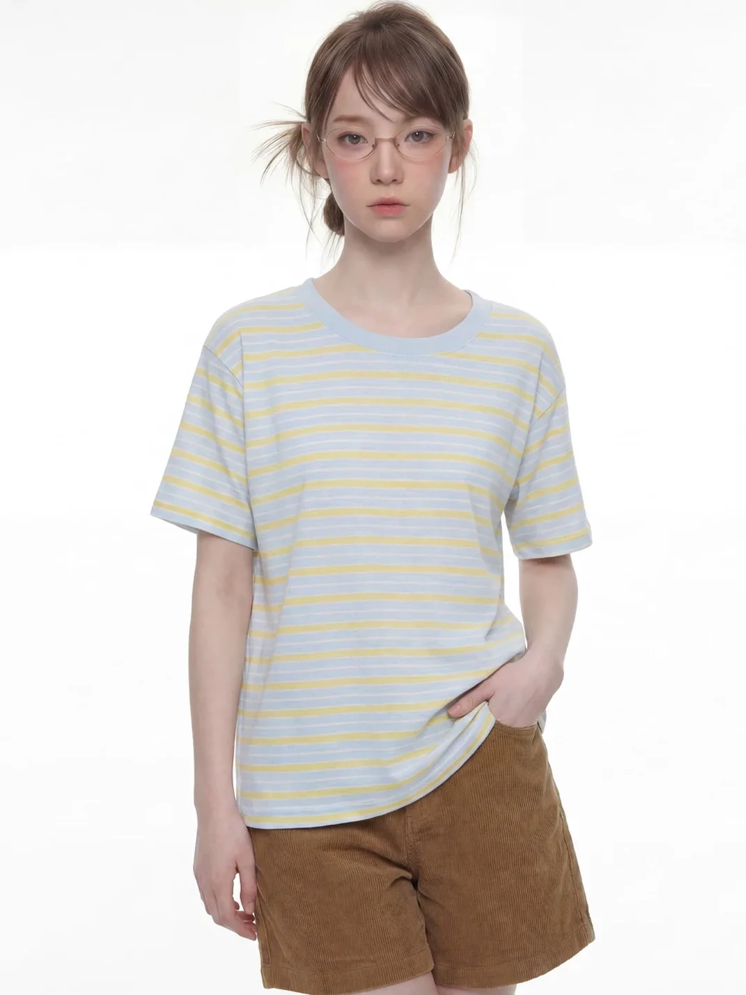 Wonderful Story | Women's Striped Wide Neck T-Shirt