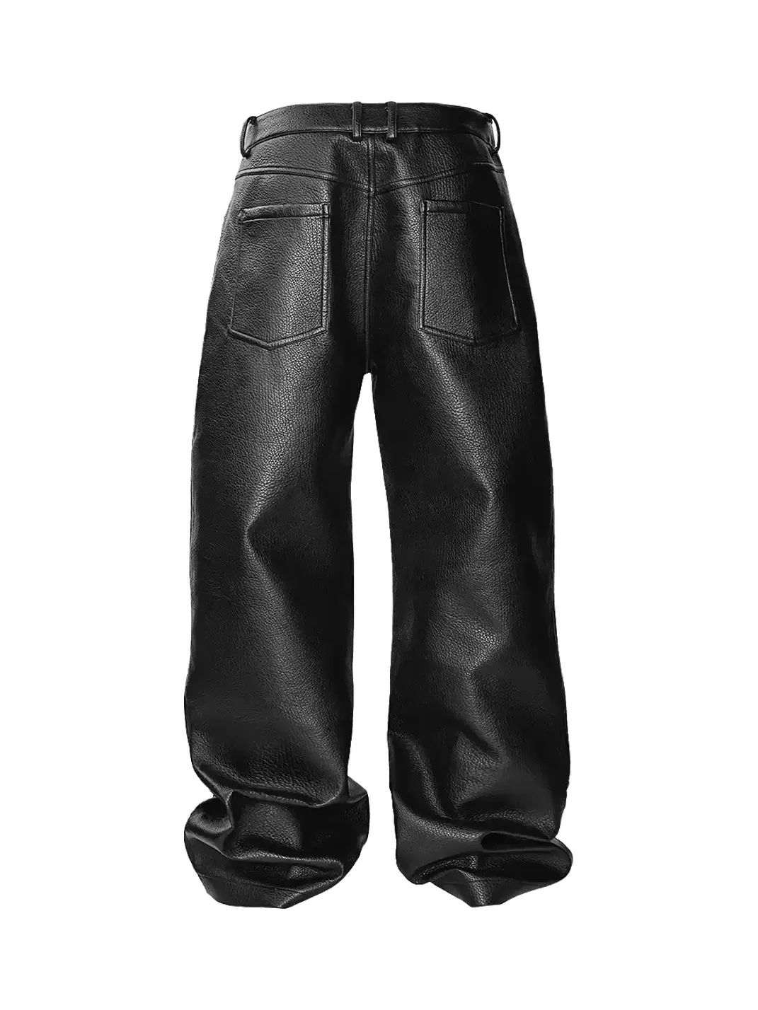 LoseControlEdge | Studded Baggy Textured Leather Pants