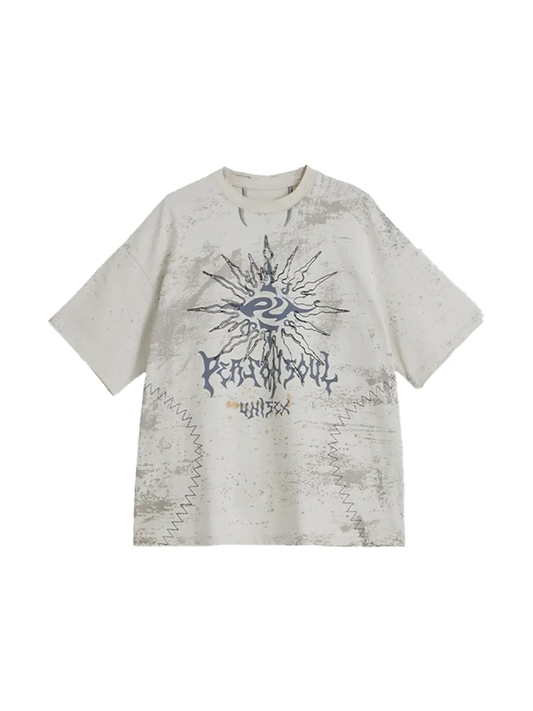 PERSONSOUL | Sun Totem Embroidered Oversized T-Shirt