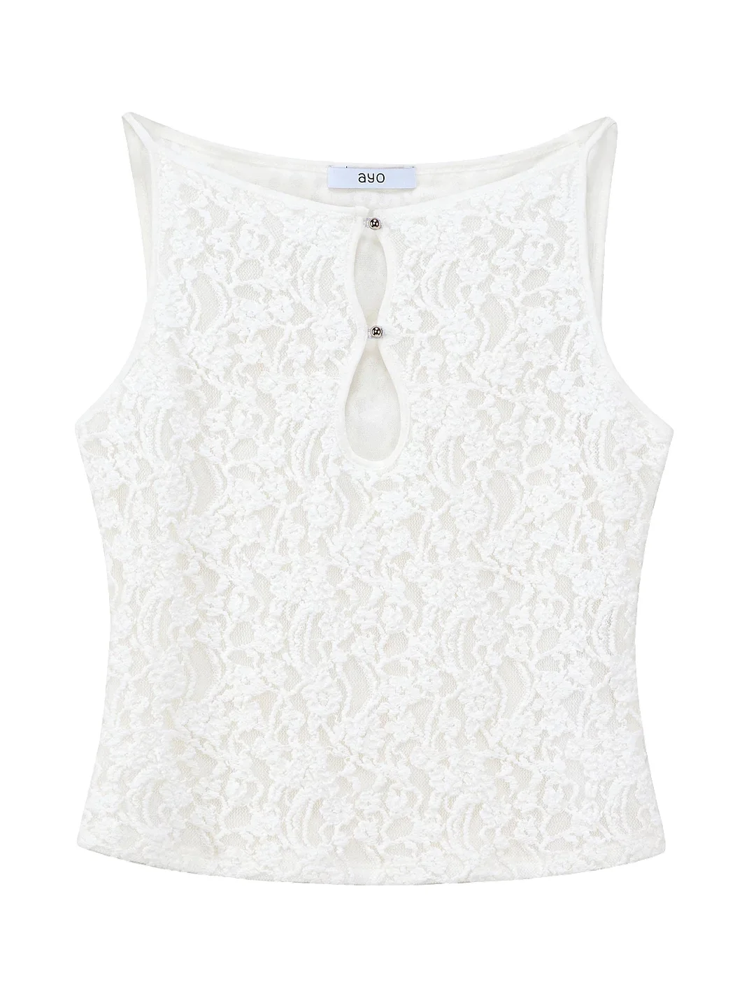 Ayo | Slim Fit Keyhole Lace Camisole
