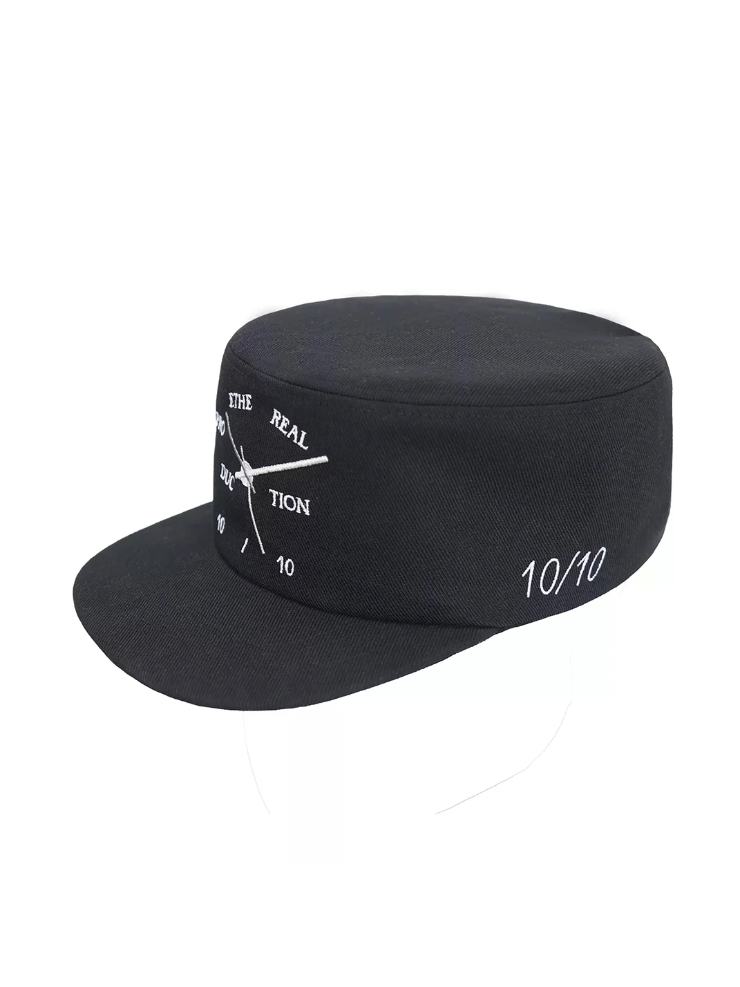ETHEREAL PRODUCTION | Embroidered Clock Flat Brim Baseball Cap