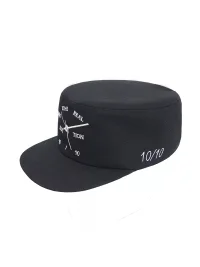 ETHEREAL PRODUCTION | Embroidered Clock Flat Brim Baseball Cap