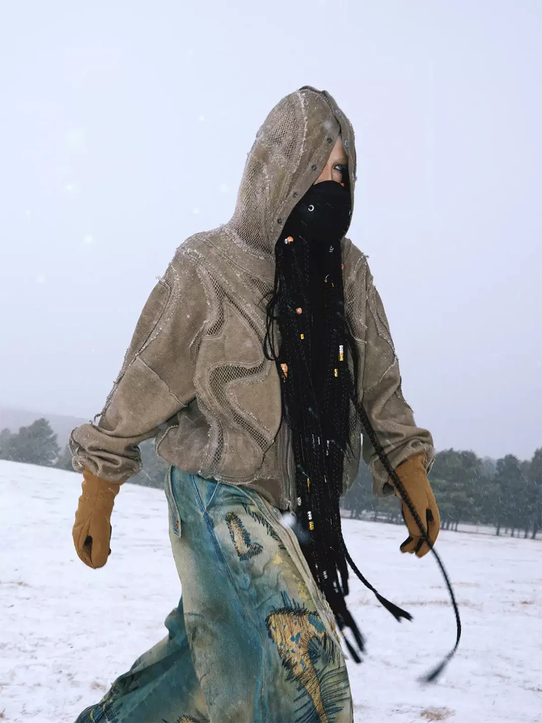 PERSONSOUL | Deconstructed Garment Dyed Zip Hoodie
