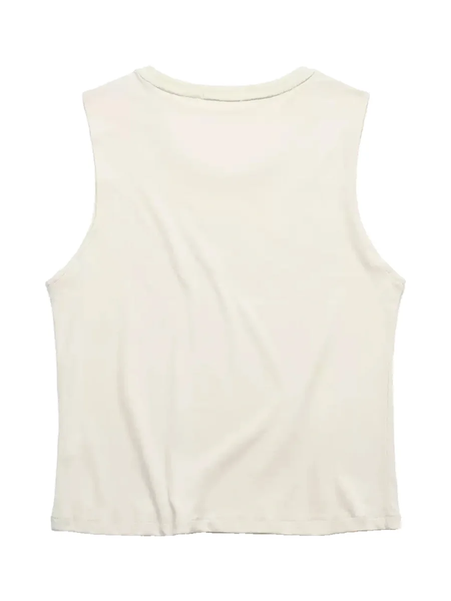 NAOMALE | Vintage Distressed Printed Tank Top - 4
