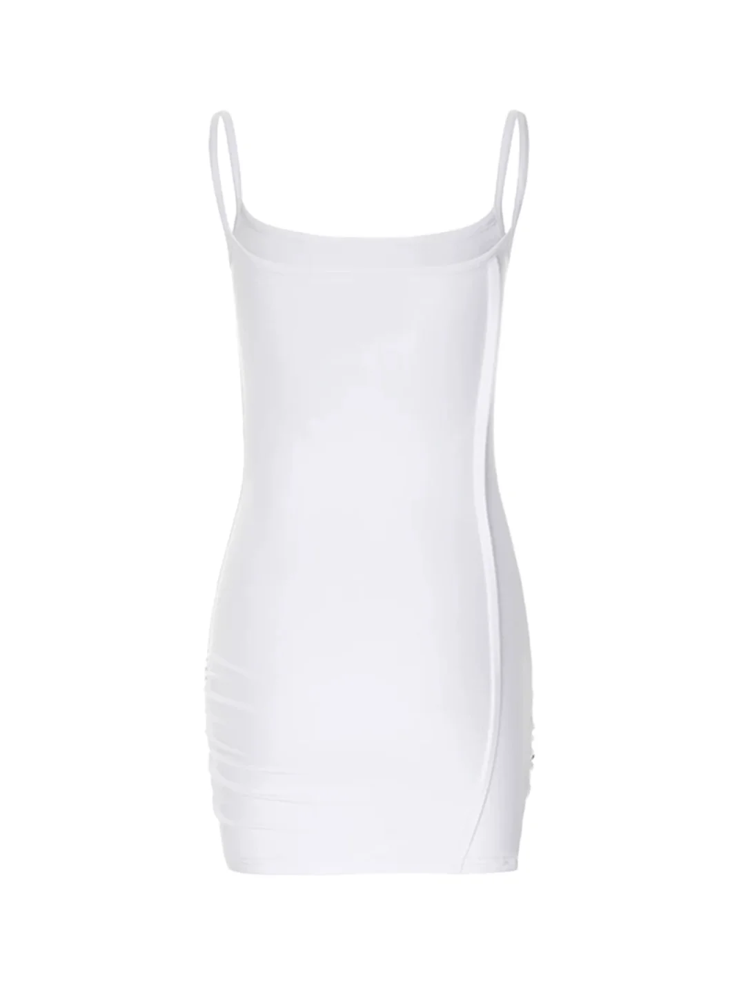 HYTE MOLY | Ruched Letter Print Bodycon Mini Dress