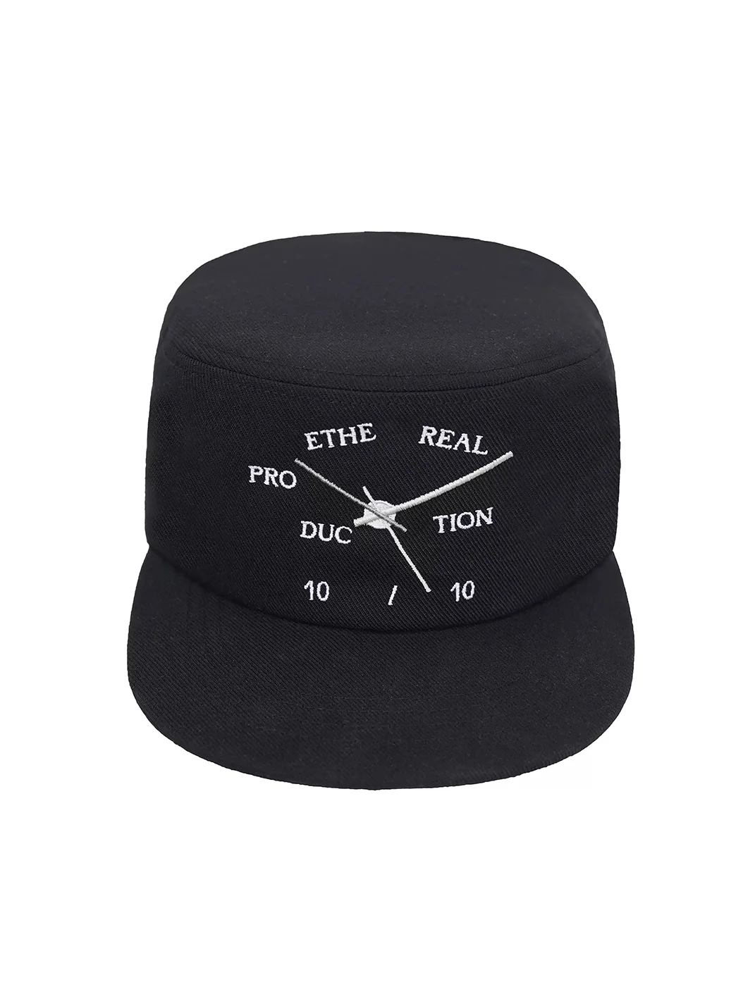 ETHEREAL PRODUCTION | Embroidered Clock Flat Brim Baseball Cap