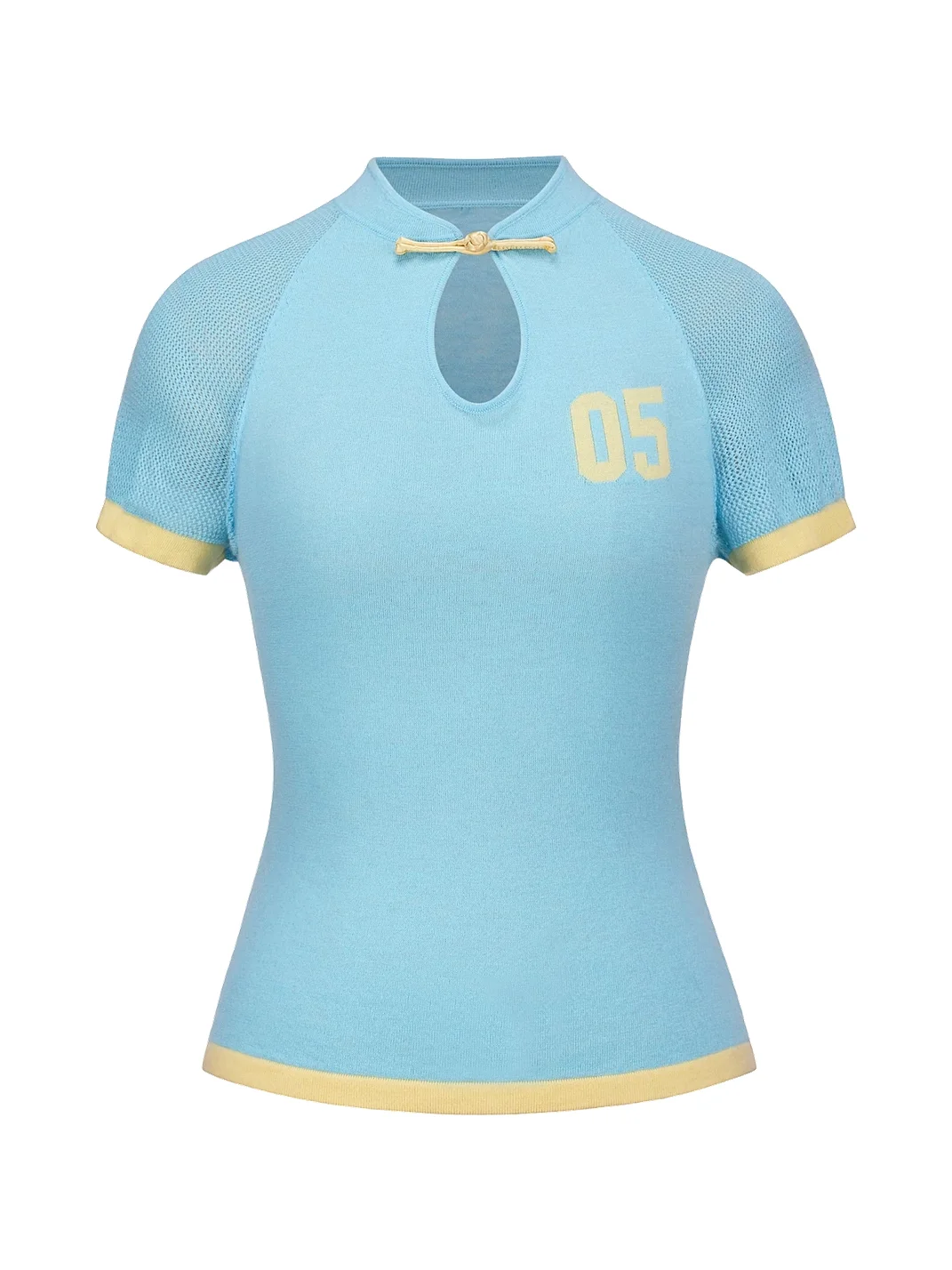 Ayo | Contrast Trim Fitted Cropped Number T-Shirt