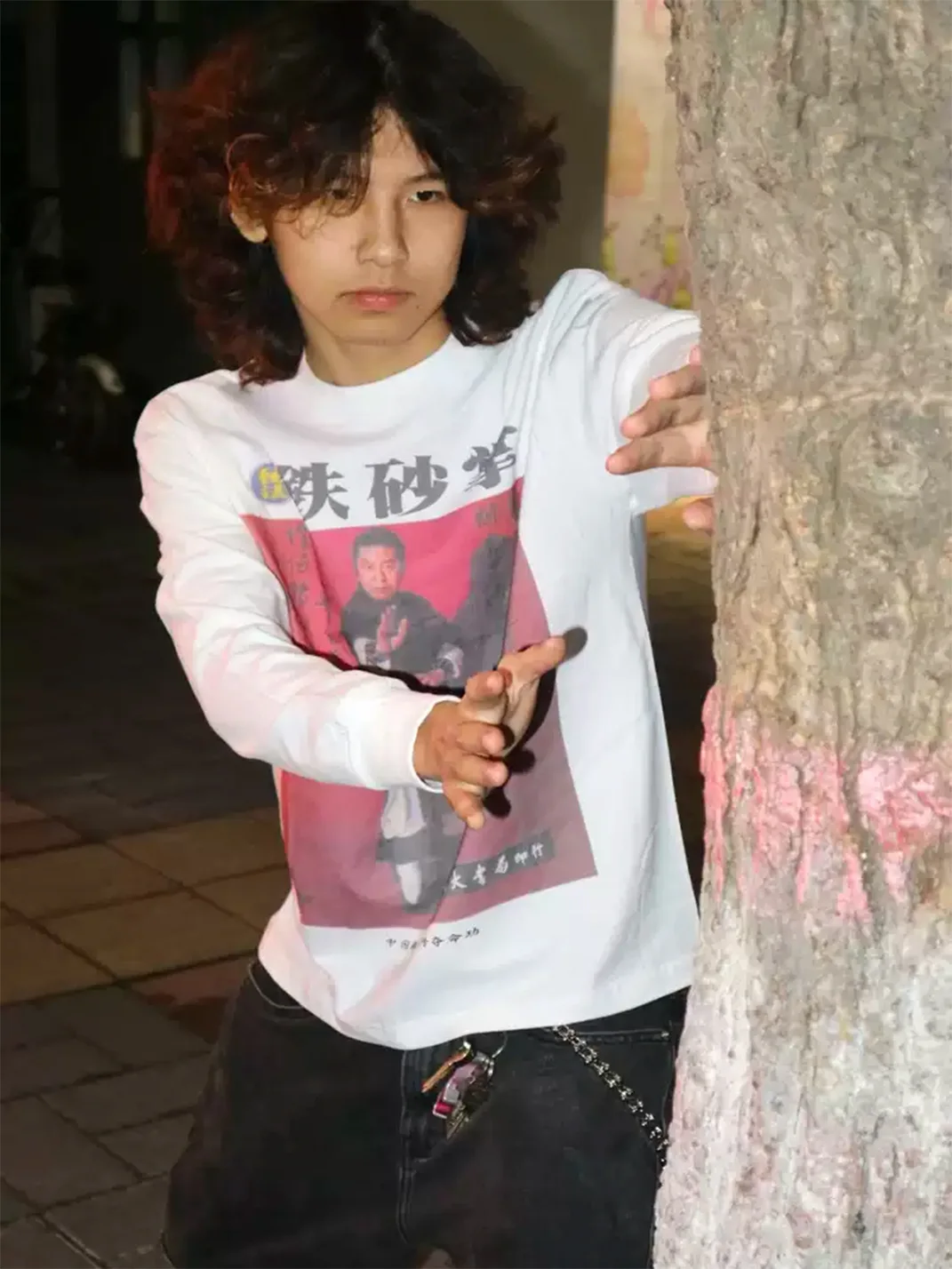 OXXO Online | Kung Fu Graphic Long-Sleeve T-Shirt