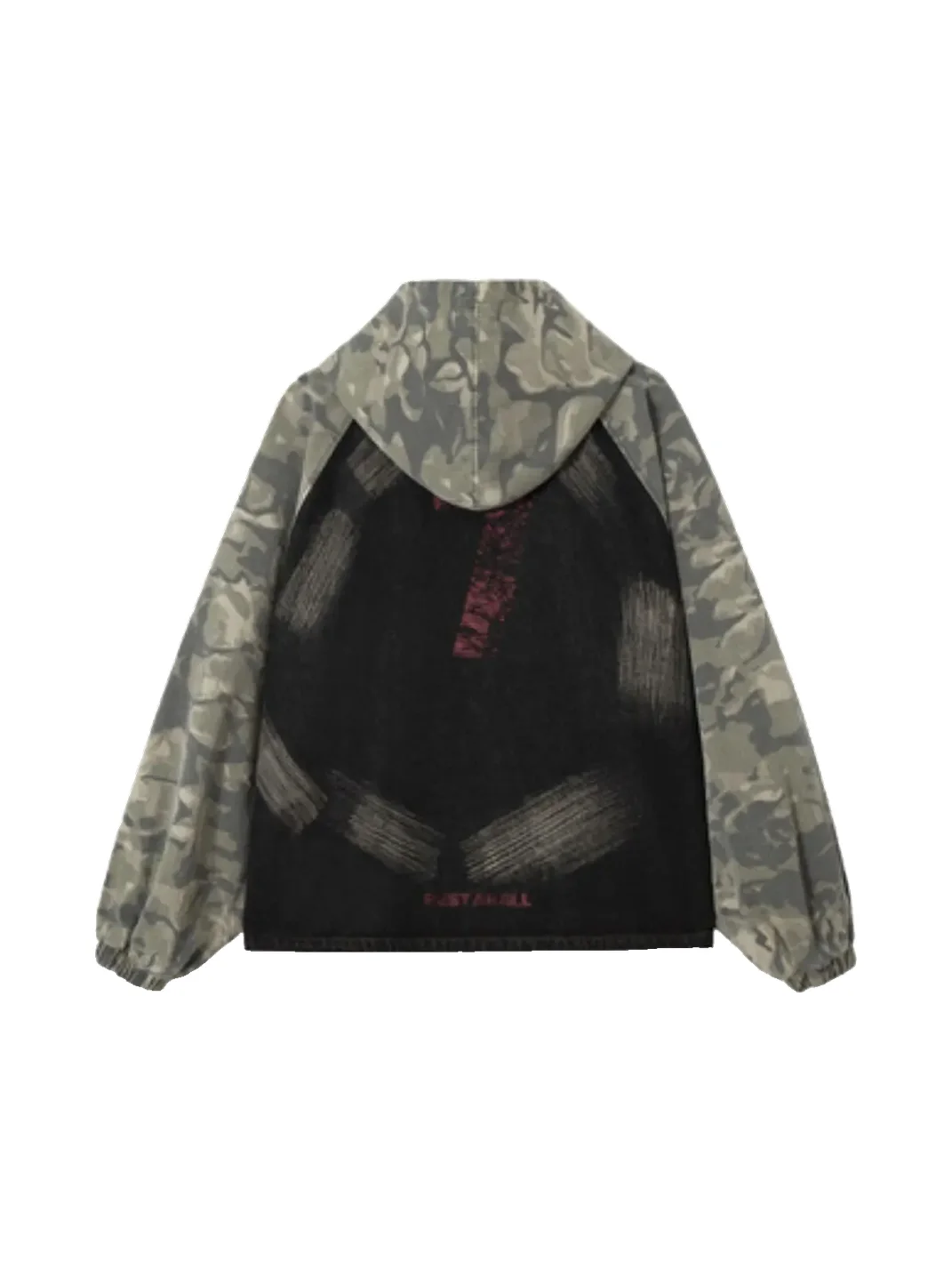 Wonderful Story | Camouflage Graffiti Patchwork Hooded Jacket