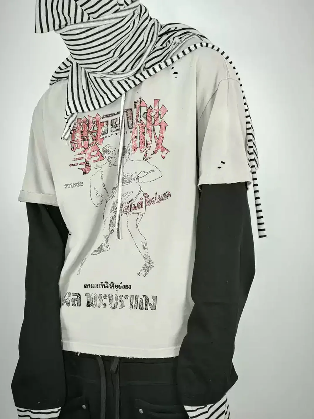LoseControlEdge | Distressed Muay Thai Graphic T-Shirt
