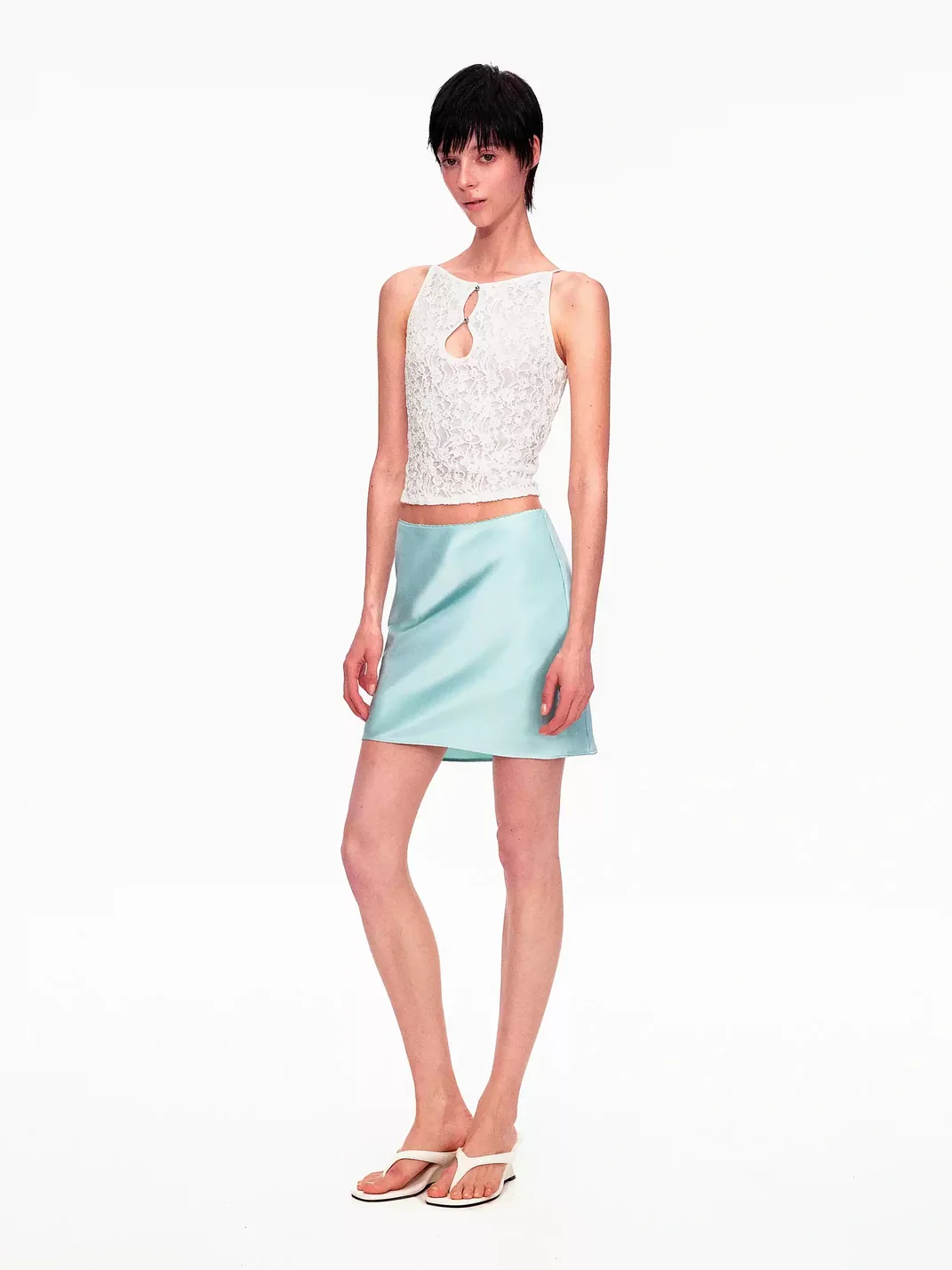Ayo | Slim Fit Keyhole Lace Camisole