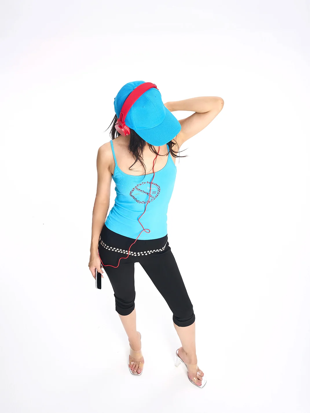 ONNASENSHI | Rhinestone No Smoking Fitted Camisole