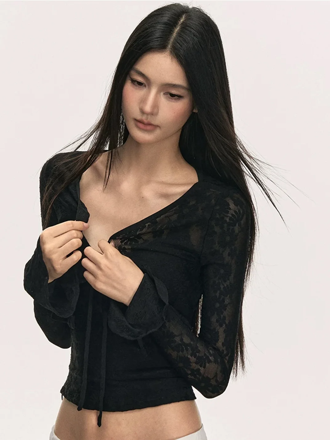 Anna aneae | Women's Lace Camisole And Cardigan Set