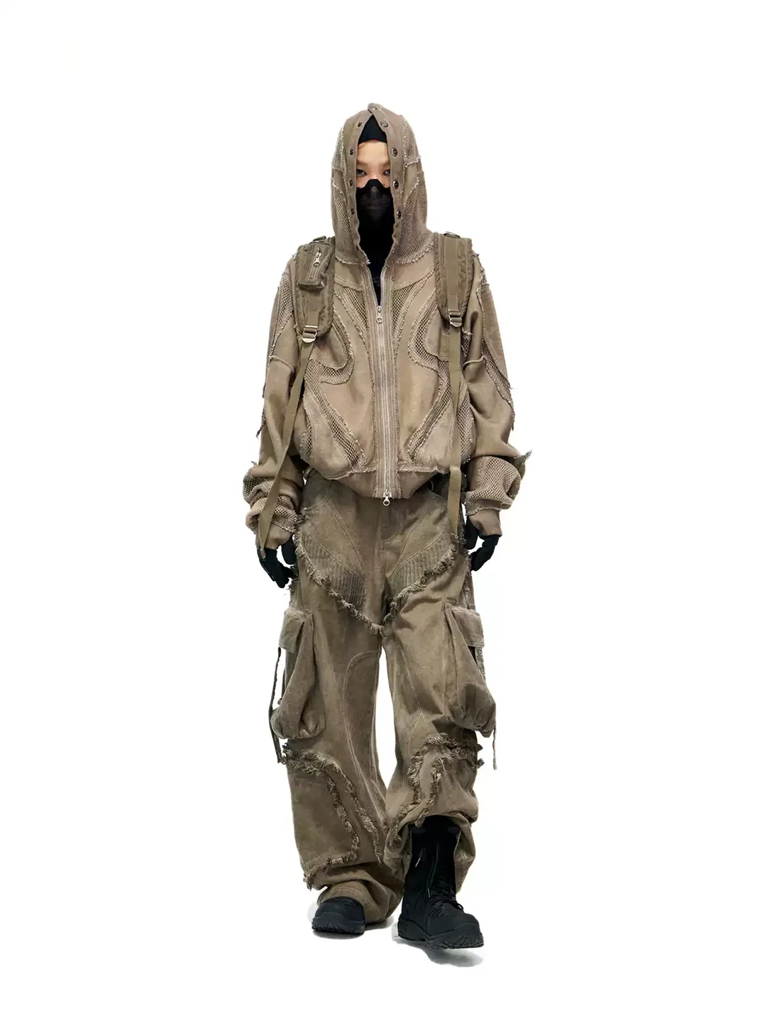 PERSONSOUL | Deconstructed Garment Dyed Zip Hoodie