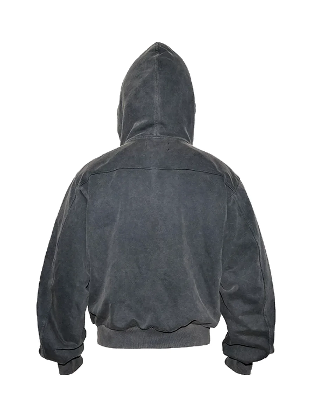 LoseControlEdge | Washed Graphic Embroidered Zip Hoodie