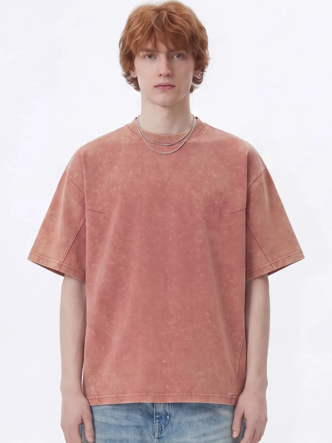 Wonderful Story | Vintage Washed Embroidered Drop Shoulder T-Shirt