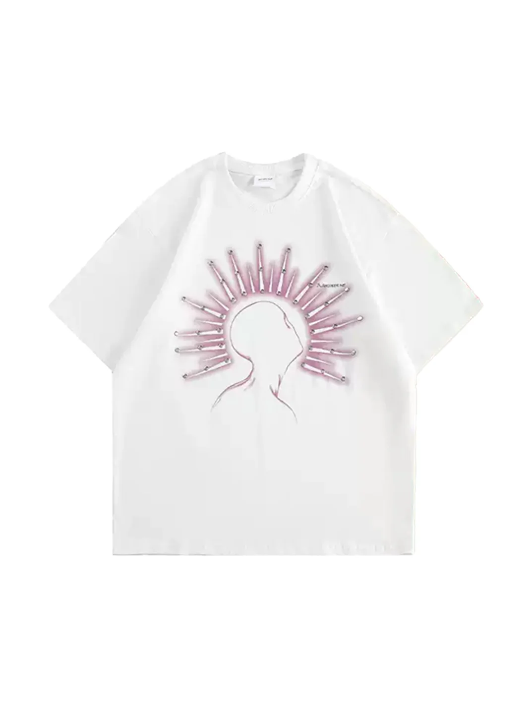 Wonderful Story | Gothic Studded Graphic Cotton T-Shirt
