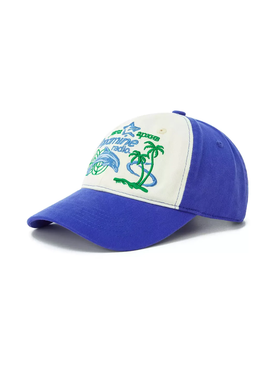 LUCKUP Archive | Dolphin Embroidered Contrast Baseball Cap