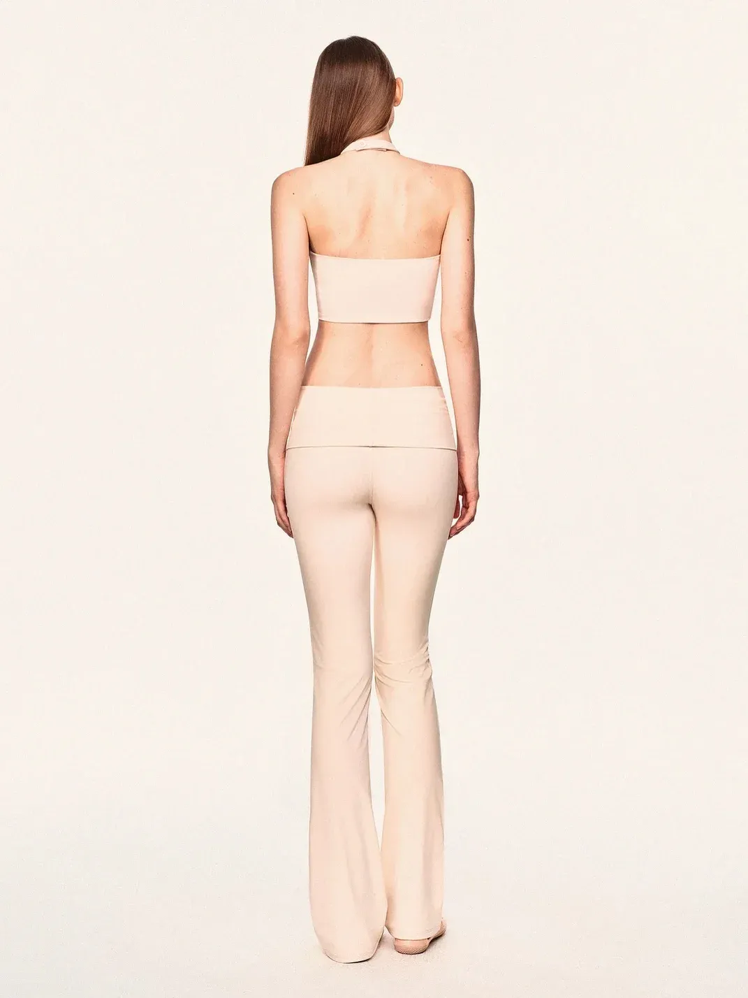 Ayo | Fringe Halter Top Flare Pants Set