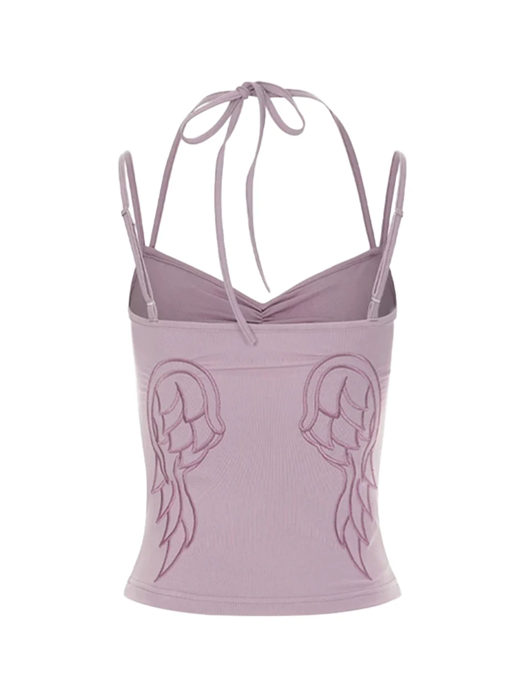 HYTE MOLY | Embroidered Wing Letter Halter Tank Top