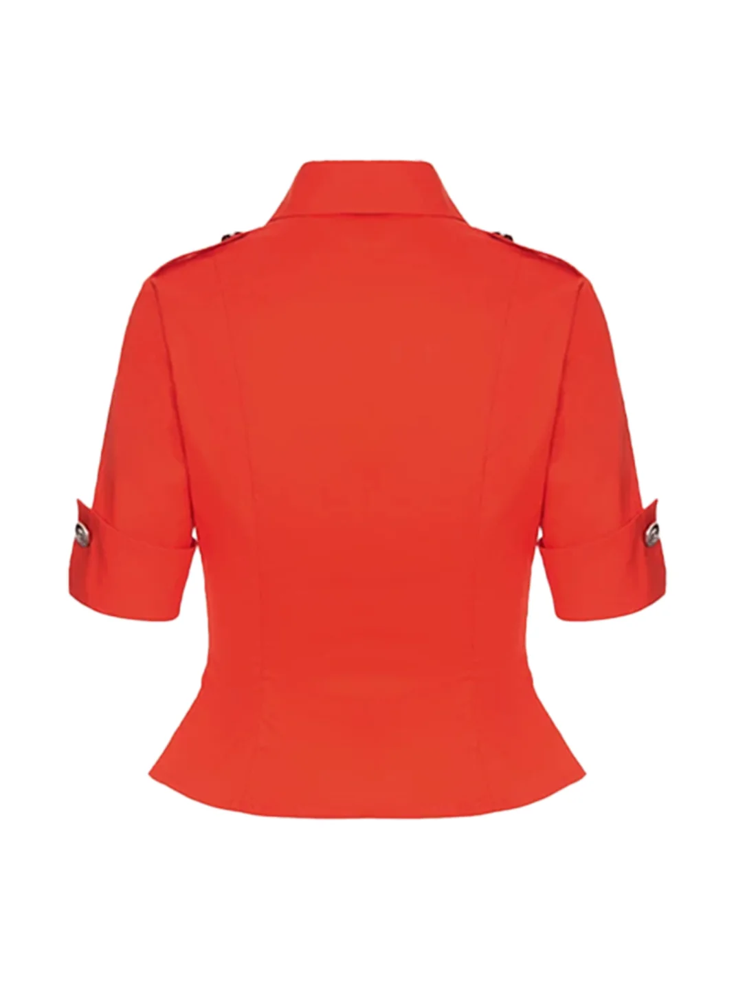 HYTE MOLY | Women's Fitted Cropped Epaulet Shirt