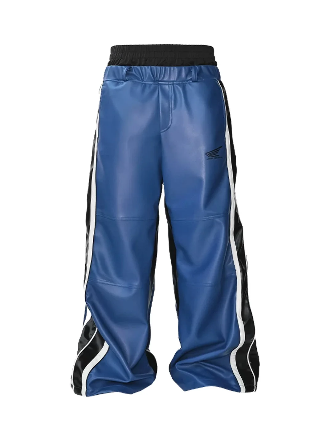 LoseControlEdge | Double Waist Colorblock Racing Leather Pants