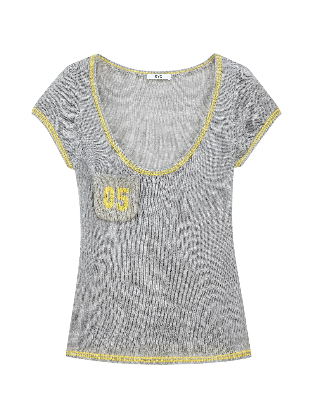 Ayo | Contrast 05 Pocket Knit T-Shirt