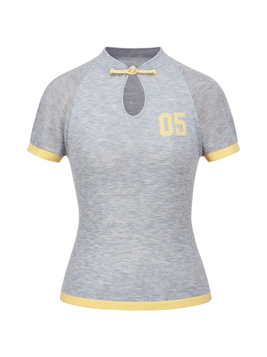 Ayo | Contrast Trim Fitted Cropped Number T-Shirt