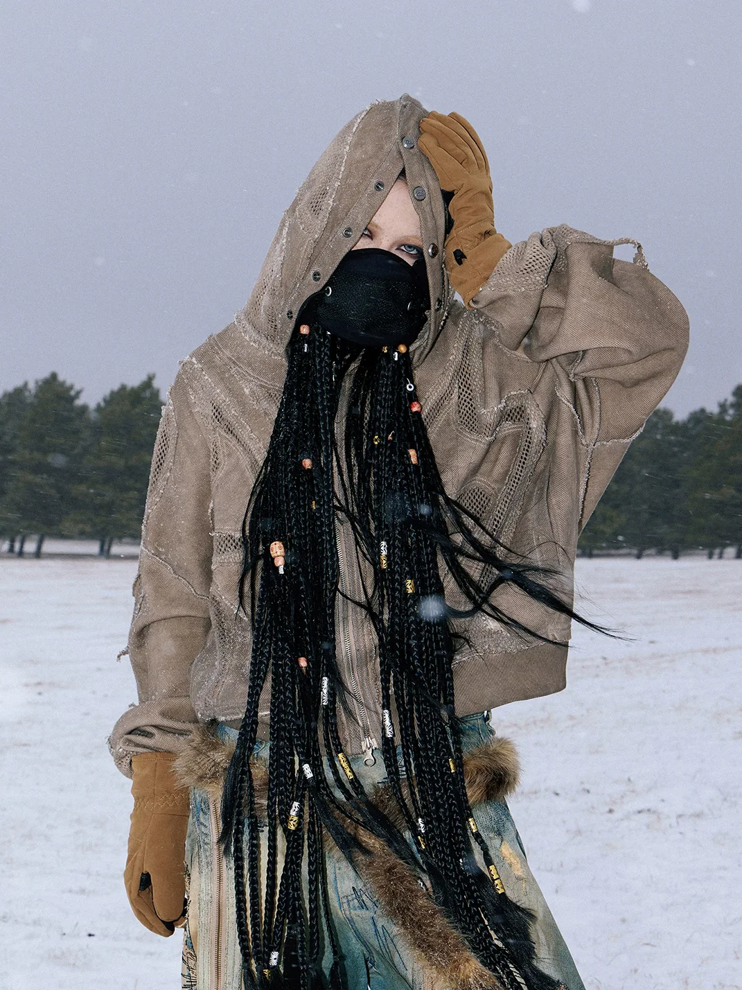 PERSONSOUL | Deconstructed Garment Dyed Zip Hoodie