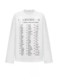 HuDieGongZhu | Oversized Long Sleeve Graphic T-Shirt