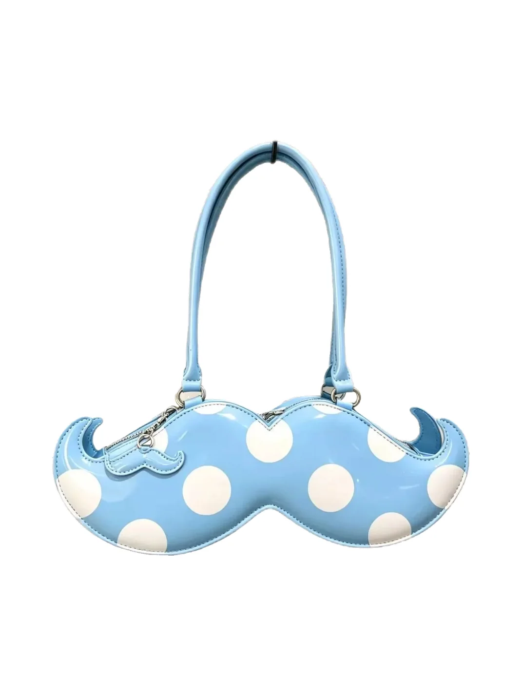YWEMWZ | Mustache-Shaped Polka Dot Crossbody Handbag