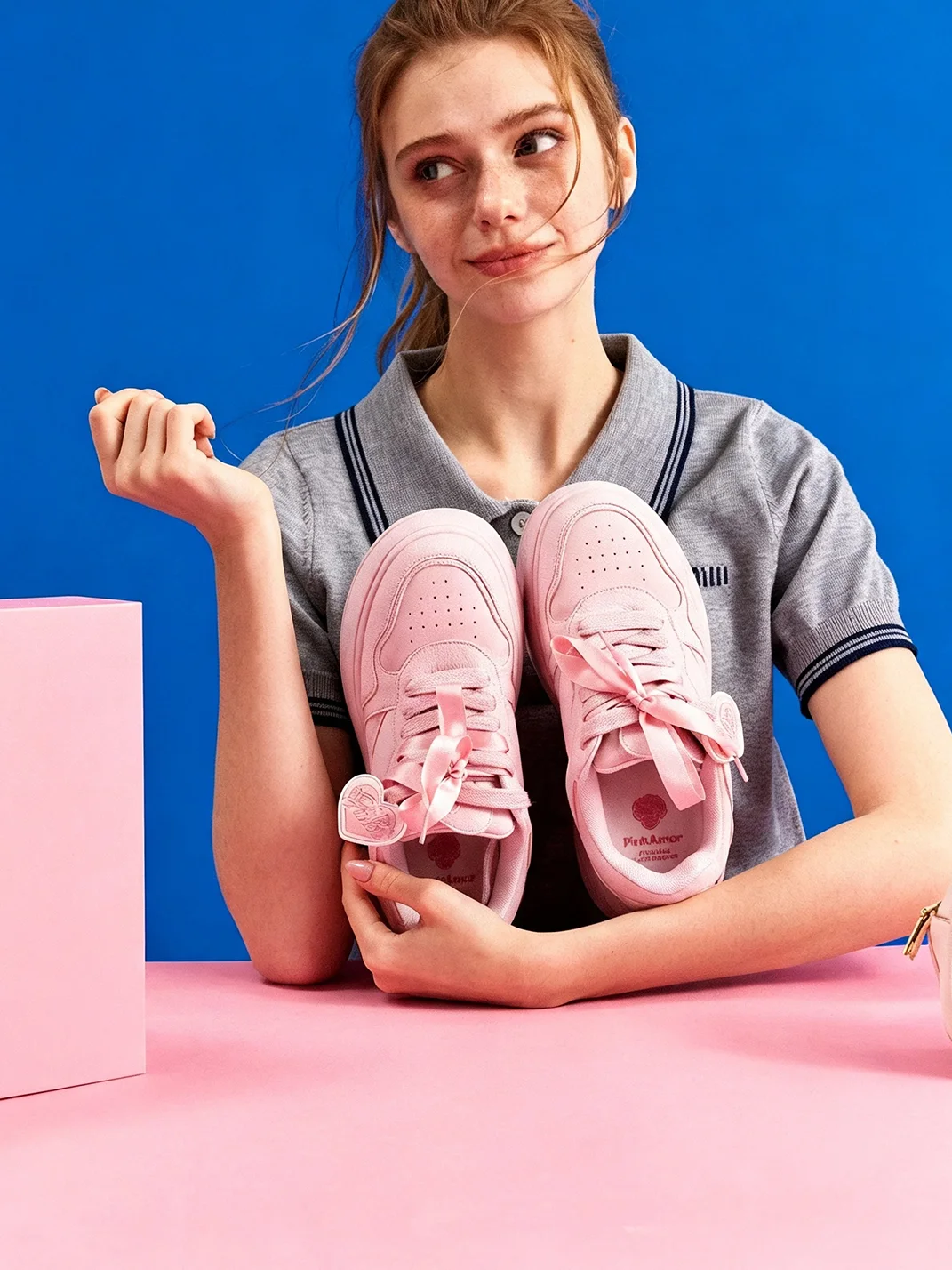 PINKAMOR | Women's Pink Cupid Platform Skate Sneakers