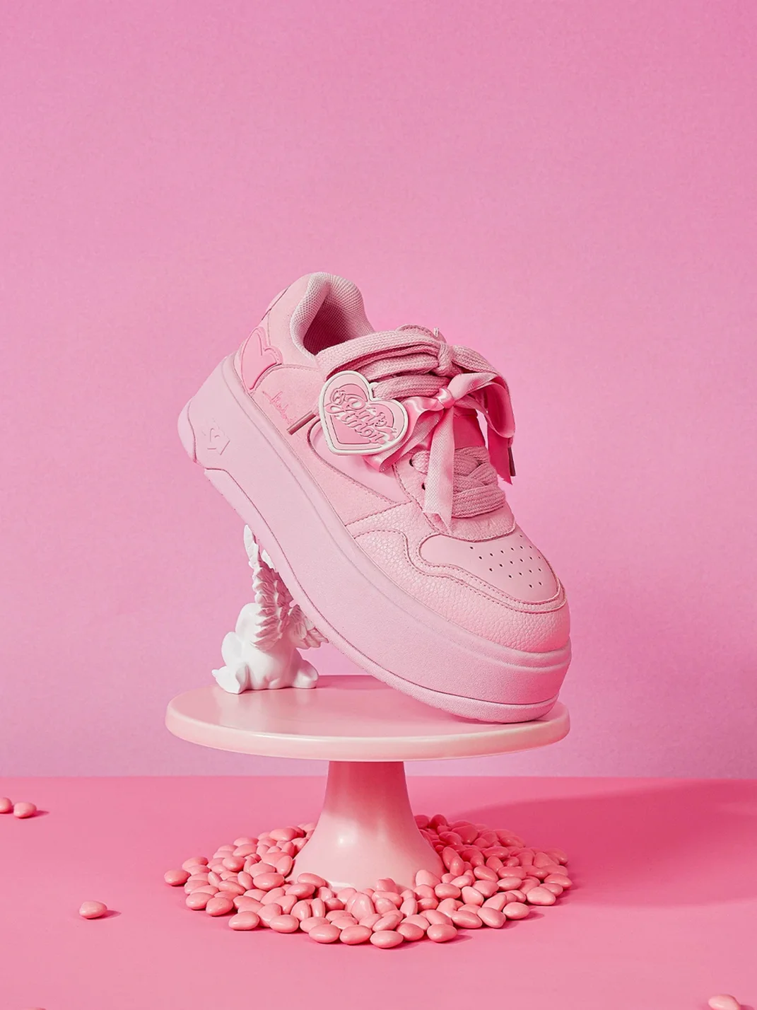 PINKAMOR | Women's Pink Cupid Platform Skate Sneakers