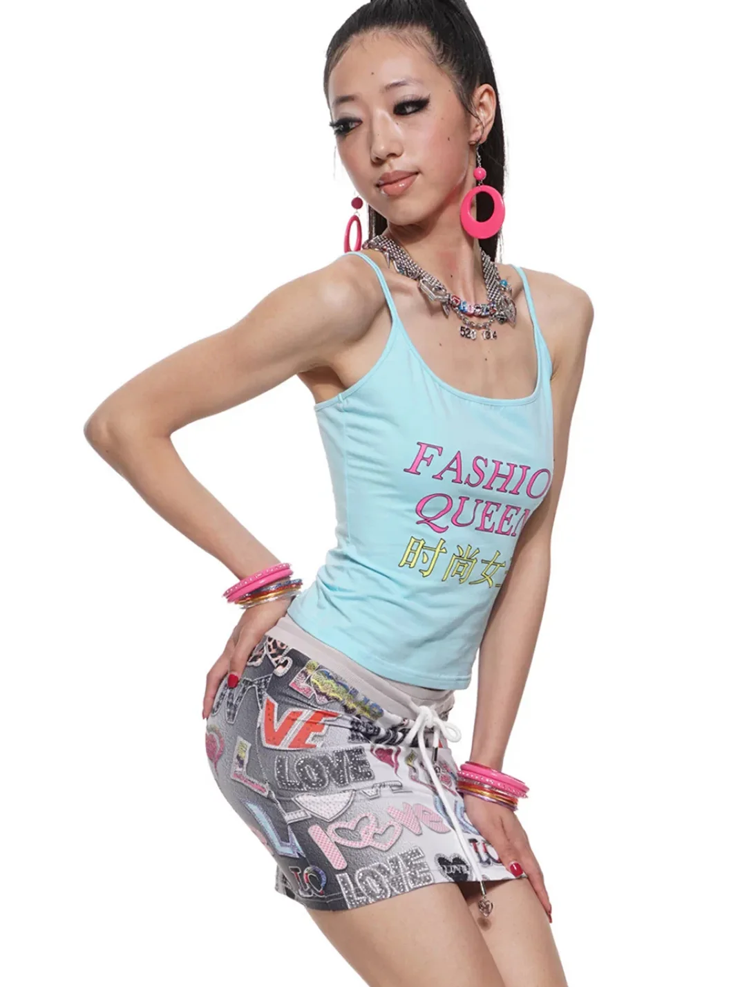 HuDieGongZhu | Fashion Queen Printed Cropped Tank Top