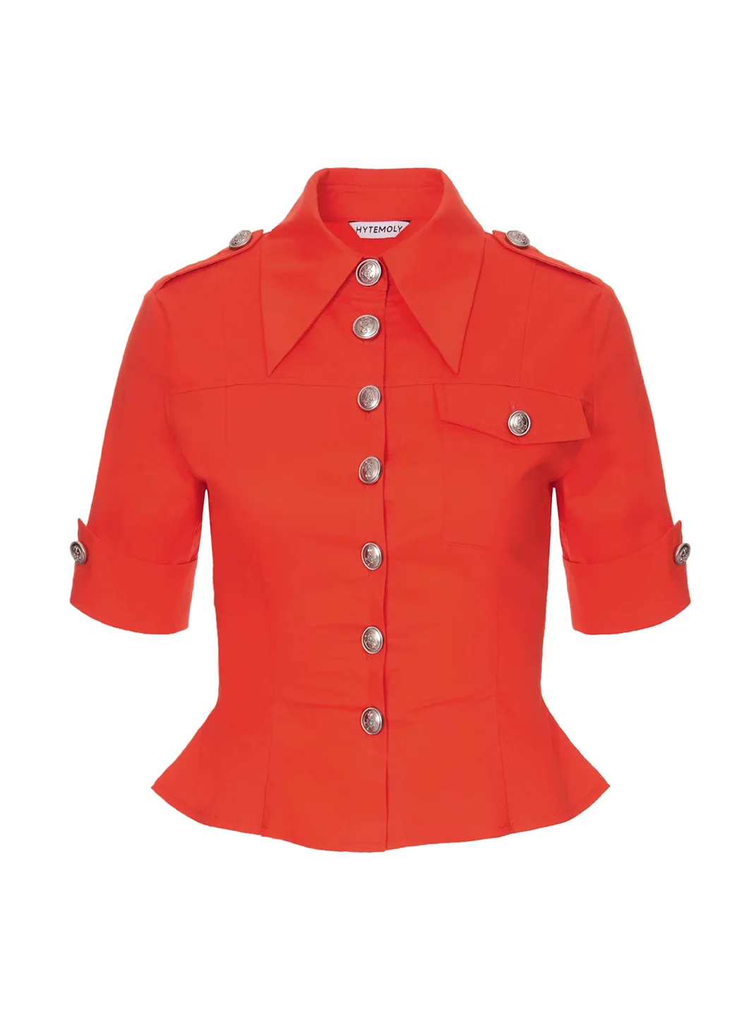 HYTE MOLY | Women's Fitted Cropped Epaulet Shirt