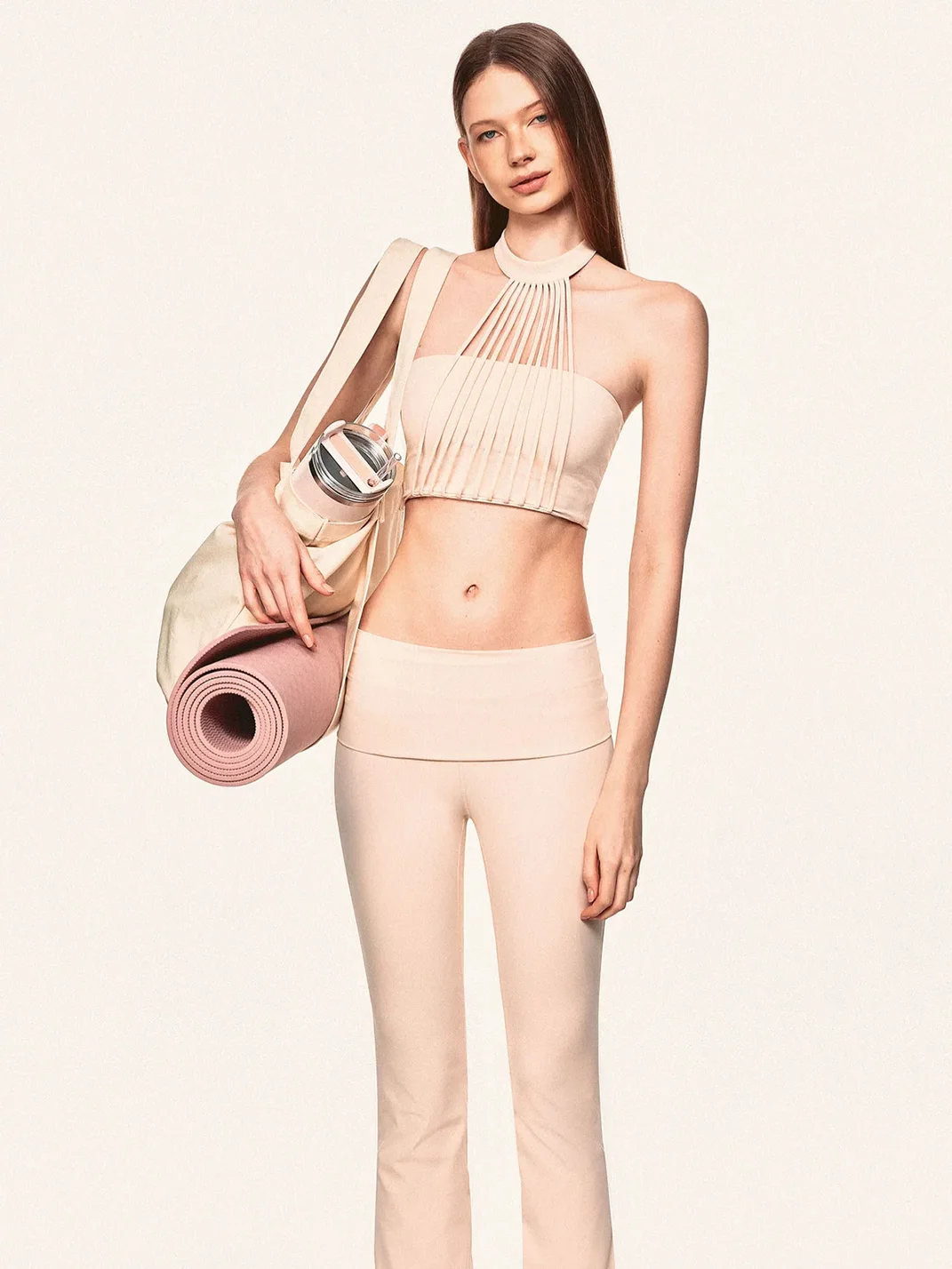 Ayo | Fringe Halter Top Flare Pants Set