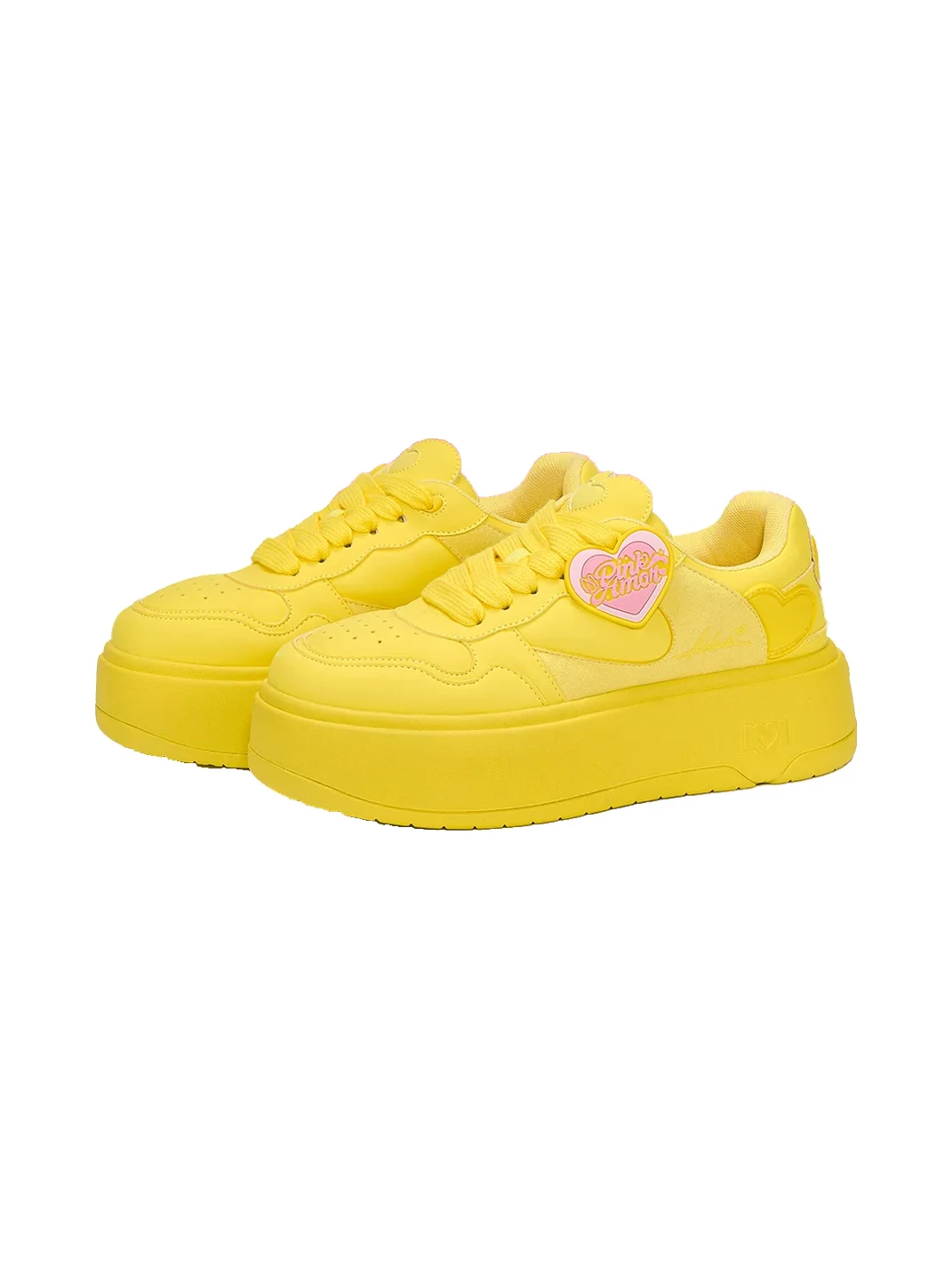 PINKAMOR | Yellow Cupid Platform Casual Sneakers