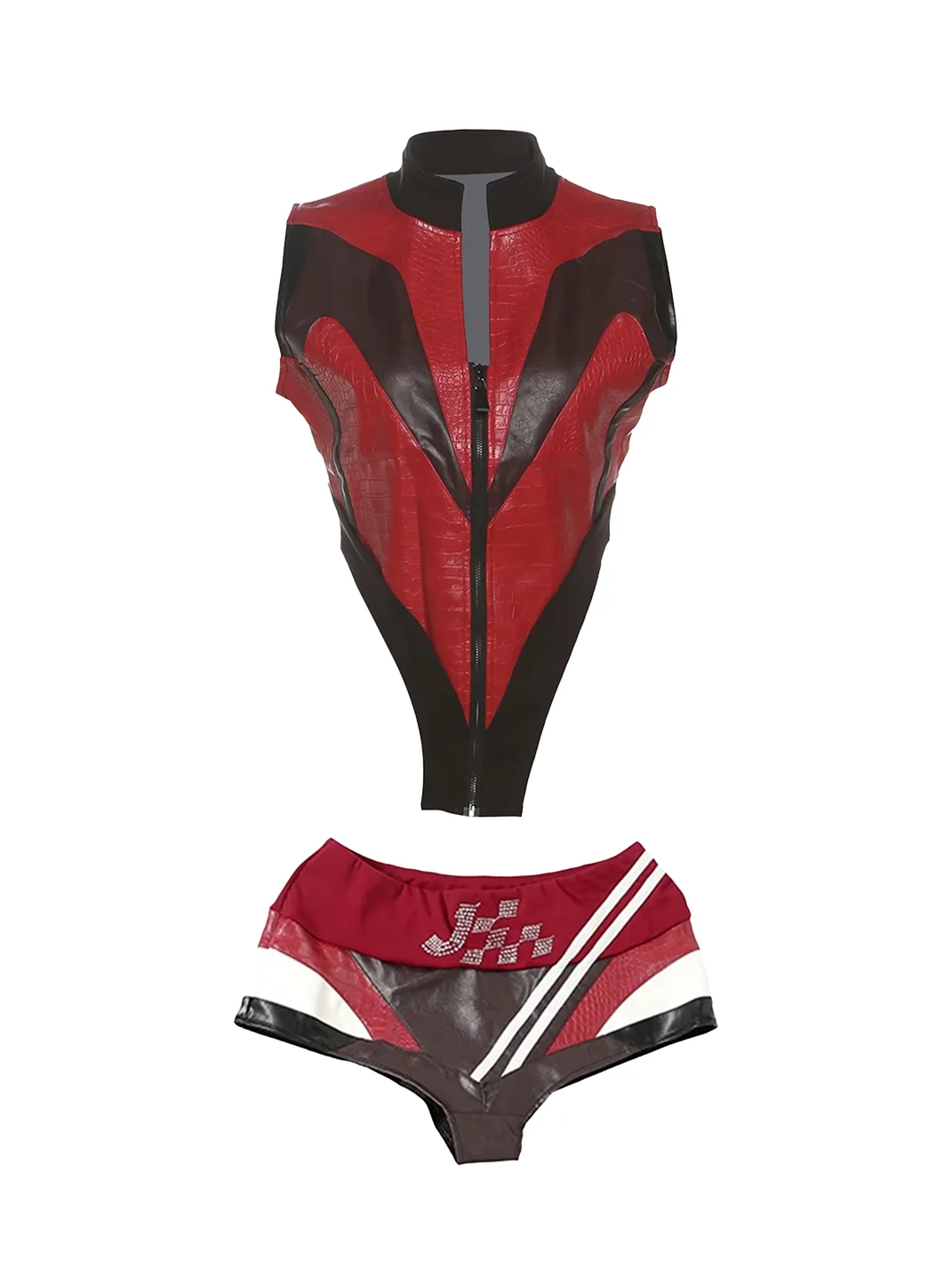SisJuly | Women's Racer Zip Top And Shorts Set