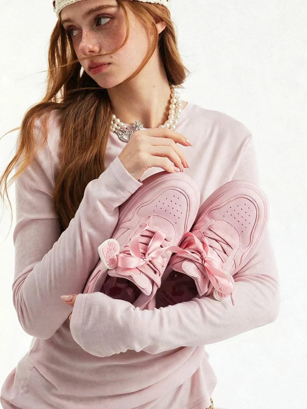 PINKAMOR | Women's Pink Cupid Platform Skate Sneakers