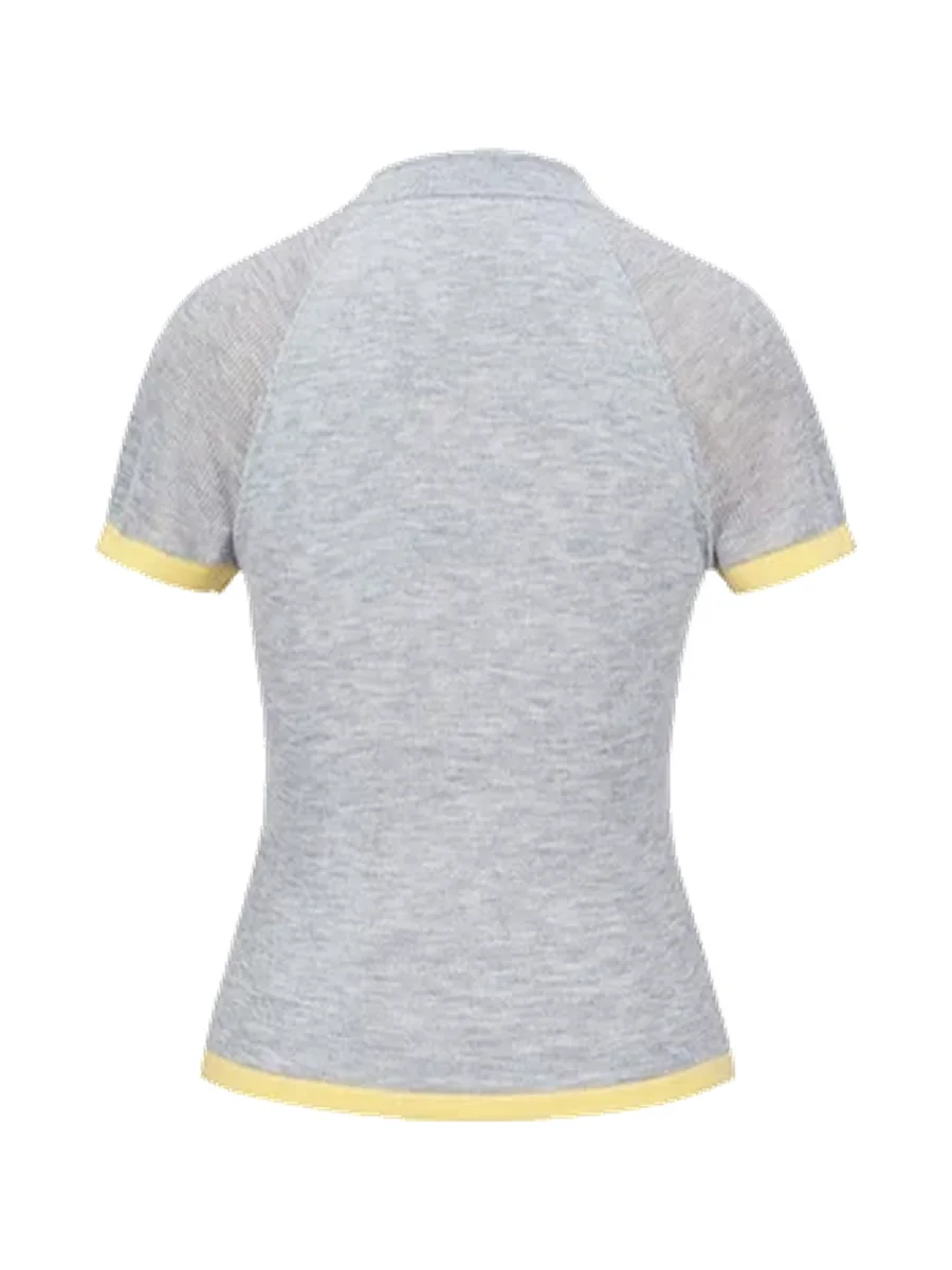 Ayo | Contrast Trim Fitted Cropped Number T-Shirt - 4