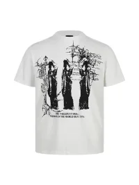 Wonderful Story | Unisex Gothic Cross Graphic Short Sleeve T-Shirt